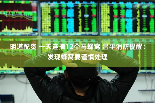 明道配资 一天连摘12个马蜂窝 昌平消防提醒:发现蜂窝要谨慎处理